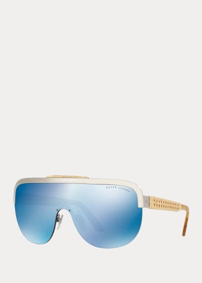 Women's Ralph Lauren Woven Shield Sunglasses | 234905ASF